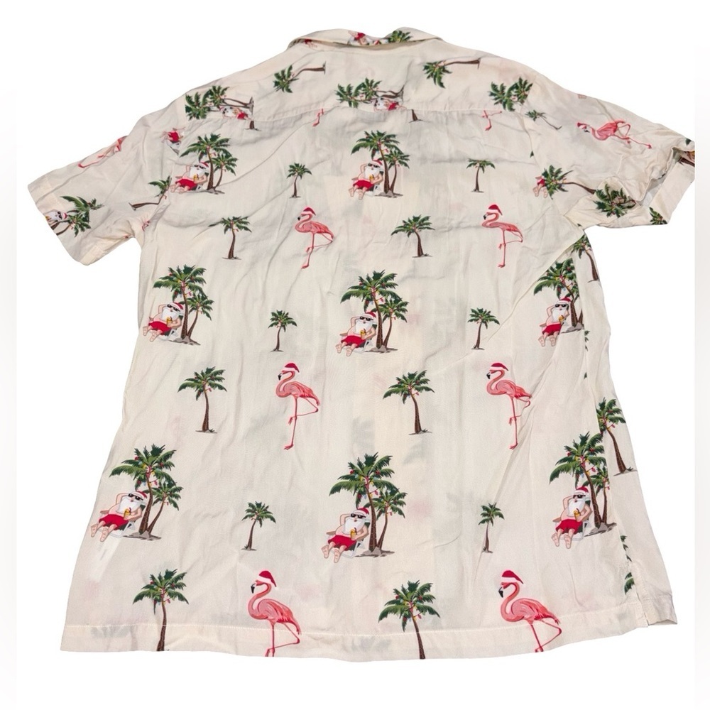 Denim & Flower Ricky Singh Flamingo Tropical Button Up Shirt Men’s Medium - Picture 2 of 10